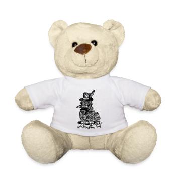 Mr. Raven SteamPunk AnimalPunk - Teddy Bear - white - Front