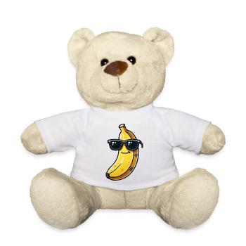 Lunettes de soleil banane Comic - Nounours - blanc - Devant