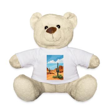 Desert Landscape Illustration Poster - Teddy Bear - white - Front