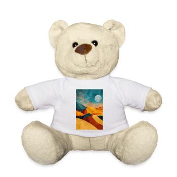Desert Landscape Illustration Poster - Teddy Bear - white - Front