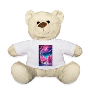 Neon-Winterhirsch-Traum - Teddy - Weiß - Vorne