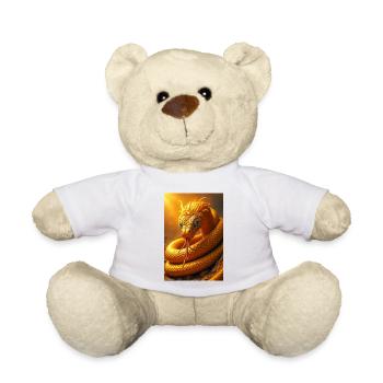 Mehen, der goldene Schlangengott, schlängelte sich um Ras Sonne - Teddy - Weiß - Vorne