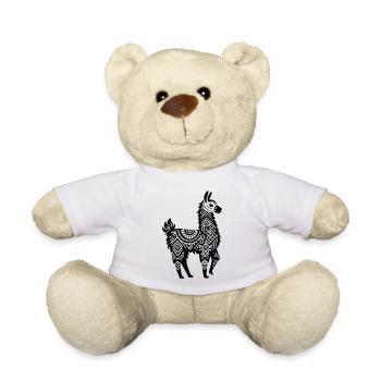 Lama tribal - Nounours - blanc - Devant