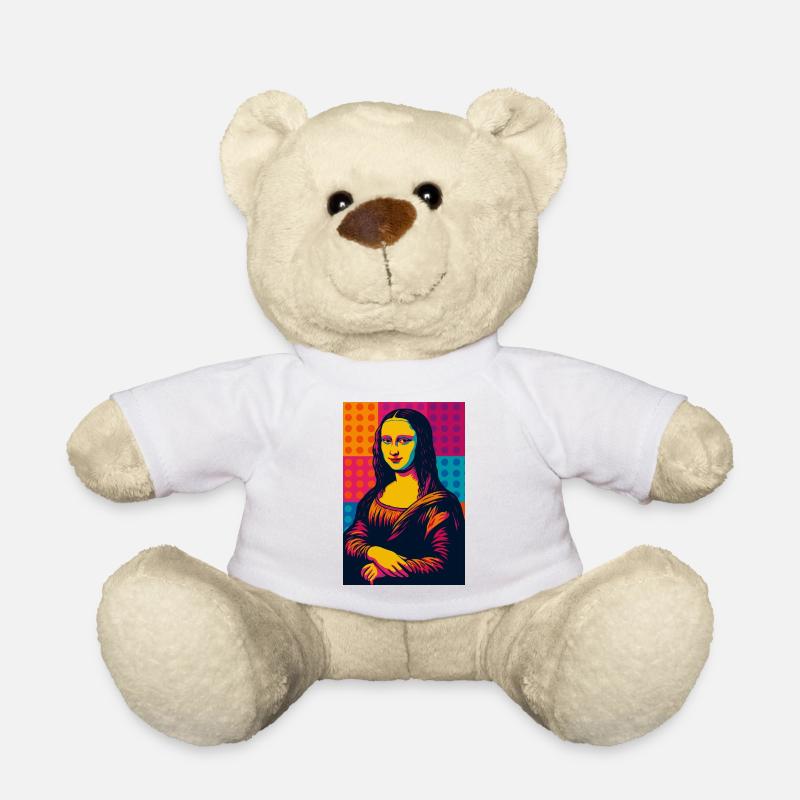 Mona Lisa Pop Art - Nounours - blanc