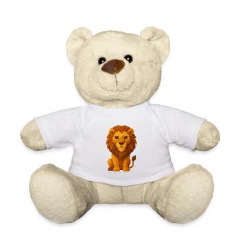 Majestic Origami Lion - Teddy Bear - white - Front