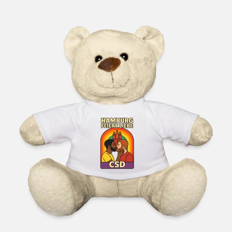Hamburg feiert Liebe CSD Männer - Teddy - Weiß