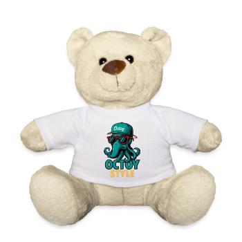 Octoy Style Oktopus Retro Cap - Teddy - Weiß - Vorne