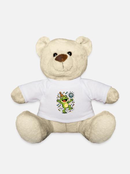 Party Frog - Teddy Bear - white