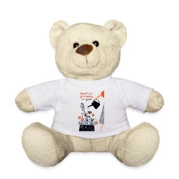 Thank You for Helping Me Grow Teacher Appreciation - Teddy Bear - white - Front