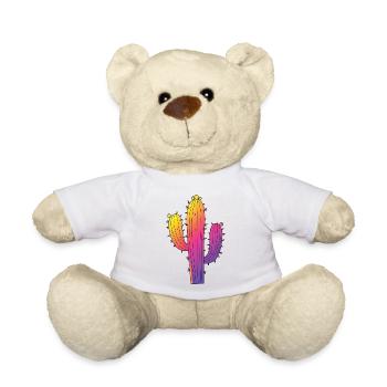 Cactus Arc-en-Ciel - Ambiance Soleil Couchant - Nounours - blanc - Devant