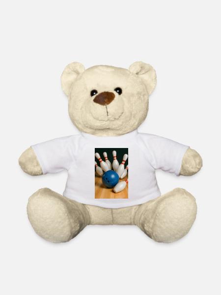 Sports - Bowling - Teddy Bear - white