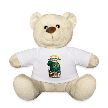 Erdumarmender Baum zum Weltumwelttag - Teddy - Weiß - Vorne