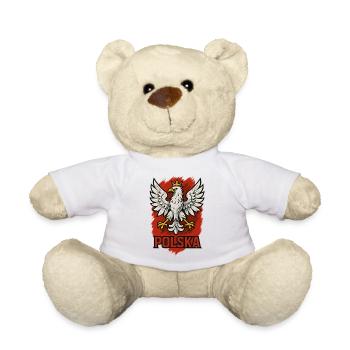 Polen Polska Adler Flagge Fahne episch Geschenk - Teddy - Weiß - Vorne
