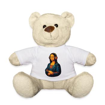 Die Mona Lisa (kaum) abgelenkt - Teddy - Weiß - Vorne