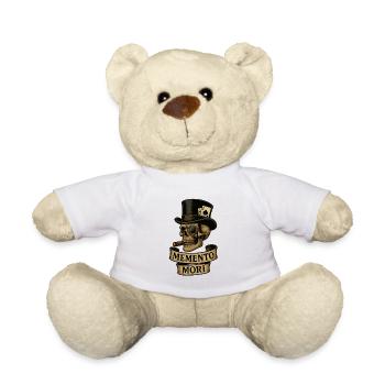 Vintage Memento Mori Skull - Teddy Bear - white - Front