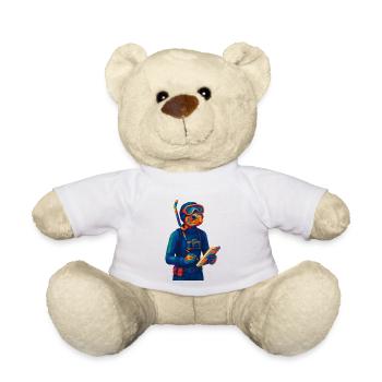 WPAP Polygon Style Animals - Marine Biologist - Teddy Bear - white - Front
