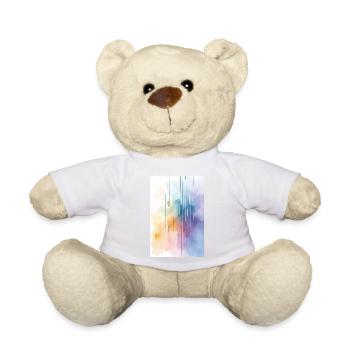 Aquarelles abstraites, Art de l’aquarelle coloré - Nounours - blanc - Devant