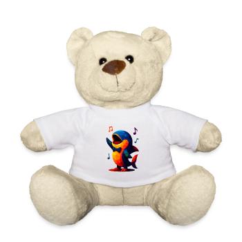 WPAP Polygon Kawaii Stil Tiere Baby Wal Sänger - Teddy - Weiß - Vorne