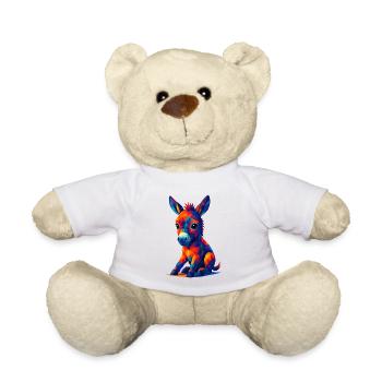 WPAP Polygon Kawaii Style Bébé âne âne âne - Nounours - blanc - Devant