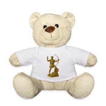 Kunstvolle Bogenschützen Skulptur - Teddy - Weiß - Vorne