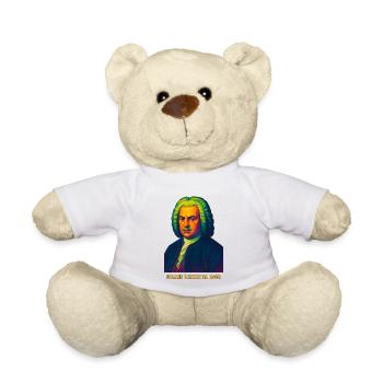 WPAP Polygon Portrait Johann Sebastian Bach - Teddy Bear - white - Front