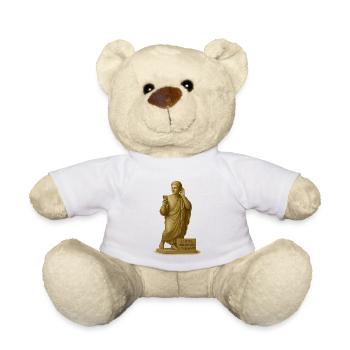 Antike Statue mit Smartphone und Zitat - Teddy - Weiß - Vorne