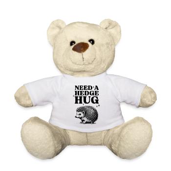 Waving logo with abstract graphics - Teddy Bear - white - Front