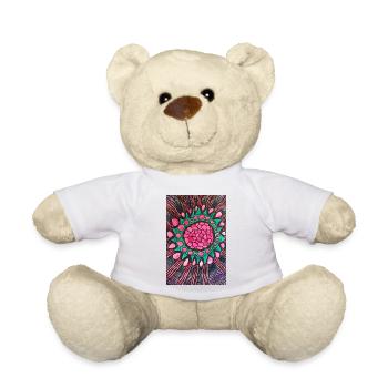 Raspberry - Teddy Bear - white - Front
