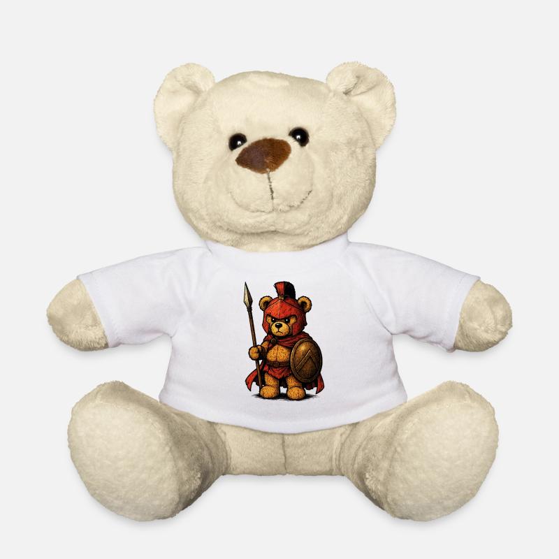 Spartan Teddy Bear - Geek Humor - Teddy Bear - white