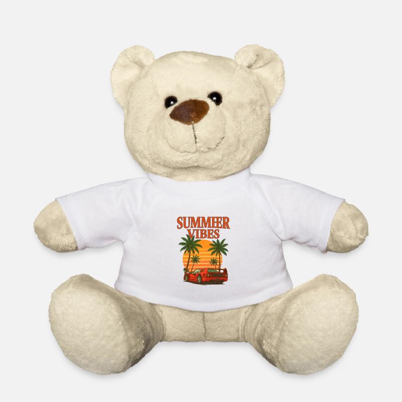 Summer Vibes - Dream Car - Teddy Bear - white