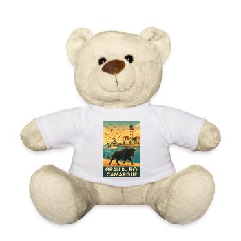 Camargue-Bulle Grau Vom König zur aufgehenden Sonne - Teddy - Weiß - Vorne