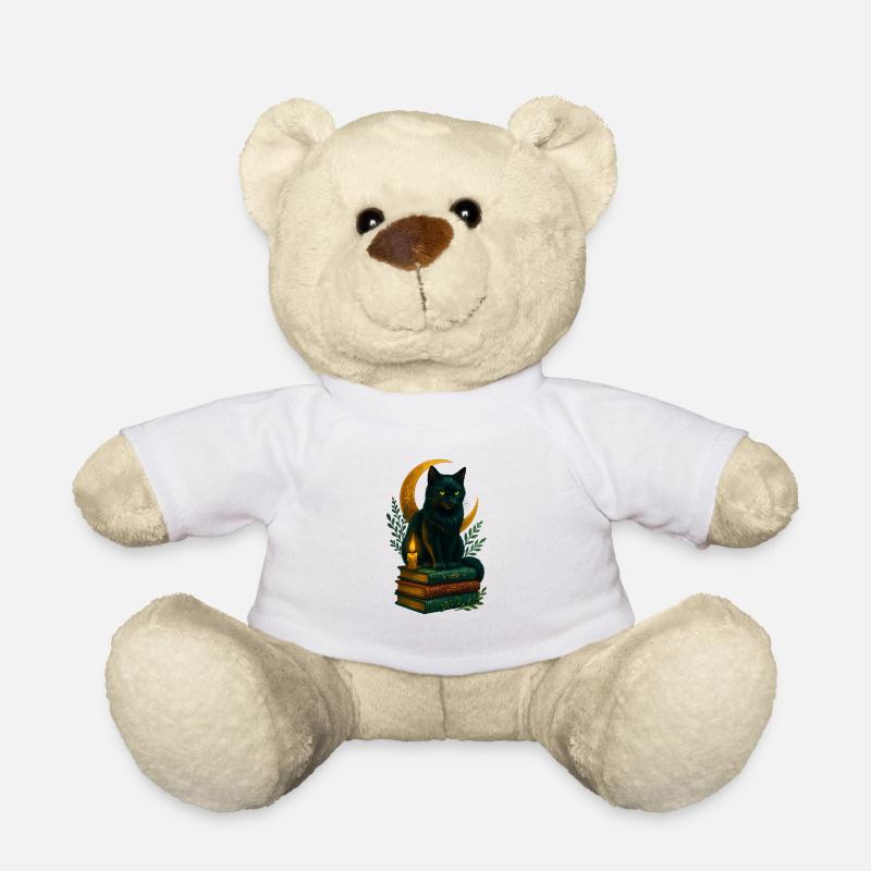 Enchanting_black_cat - Teddy Bear - white