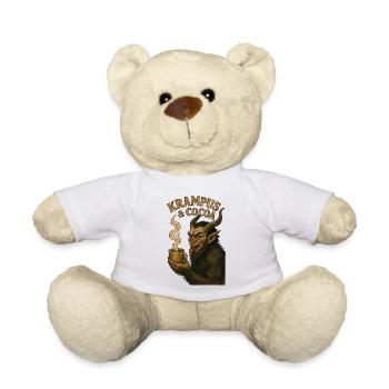 Illustration festive de Krampus et Cocoa - Nounours - blanc - Devant