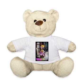 Bird ornament doll with colorful jacket - Teddy Bear - white - Front