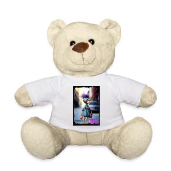 Poupée colorée imprimée avec personnage de monstre - Nounours - blanc - Devant