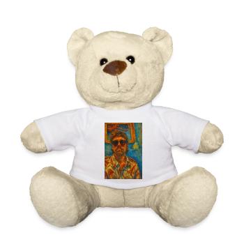 Portrait artistique à l'huile vibrant - Nounours - blanc - Devant