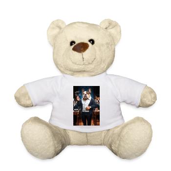 English Bulldog Humanoid Professor - Teddy Bear - white - Front
