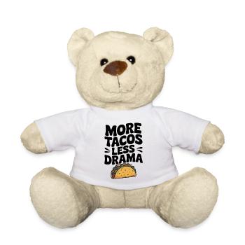 Plus de tacos, moins de drame - Nounours - blanc - Devant