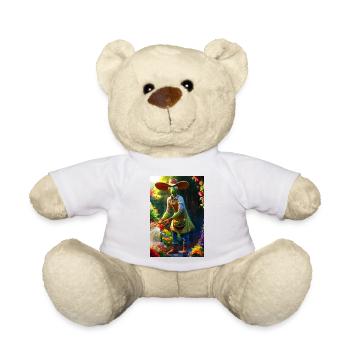 Humanoide Gartenmantis mit Scheunenhut - Teddy - Weiß - Vorne