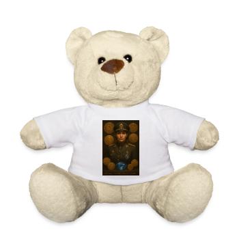 Military Officer with Golden Artifacts | Futuristi - Teddy Bear - white - Front