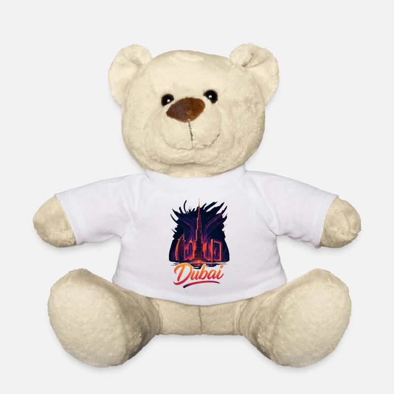 Dubai Golftiger Stadt Arabische Emirate Geschenk - Teddy - Weiß