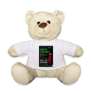 Père Noël Contact Joke Design - Nounours - blanc - Devant