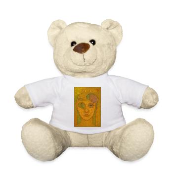 Liebe und Ruhe Künstlerisches Porträt - Teddy - Weiß - Vorne
