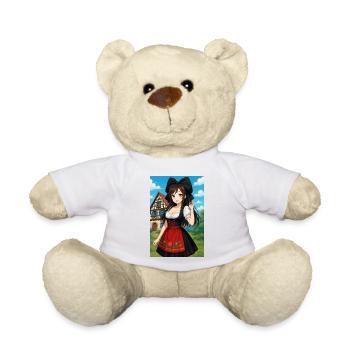 Elsässer Mädchen in elsässischer Tracht - Teddy - Weiß - Vorne