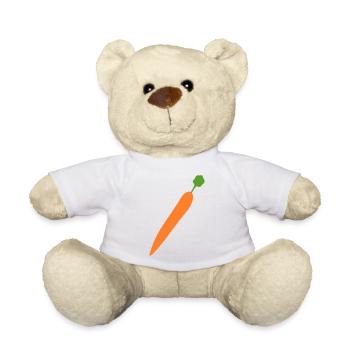 Lebendige Karottenillustration für Feinschmecker - Teddy - Weiß - Vorne
