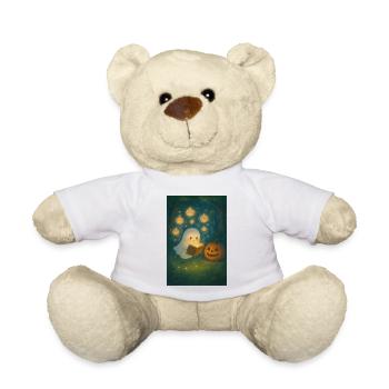 Halloween Ghosts with Pumpkin Magic - Teddy Bear - white - Front