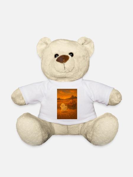 Halloween Geist im Herbst - Teddy - Weiß