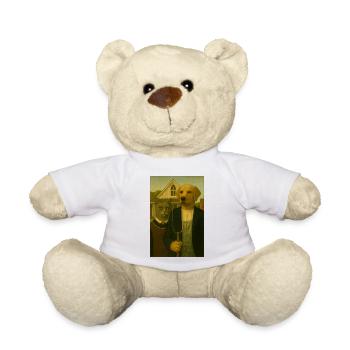 Animal Portrait Vintage DogCat - Teddy Bear - white - Front