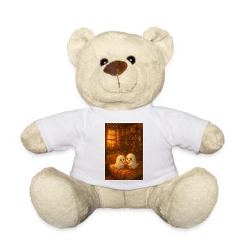 Niedliche Halloween Geister im Herbst - Teddy - Weiß - Vorne