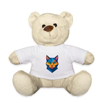 Katze | Katzenkopf Print / Druck / Design - Teddy - Weiß - Vorne